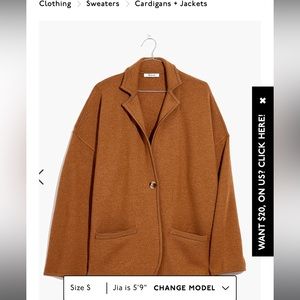 Madewell Seville sweater blazer